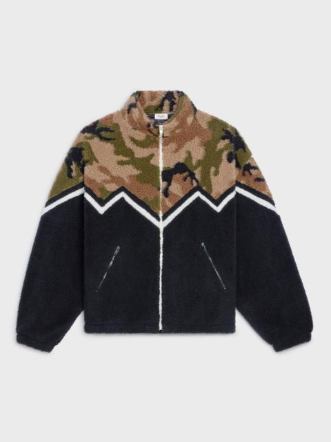 CELINE BI-MATERIAL FLEECE SWEATSHIRT