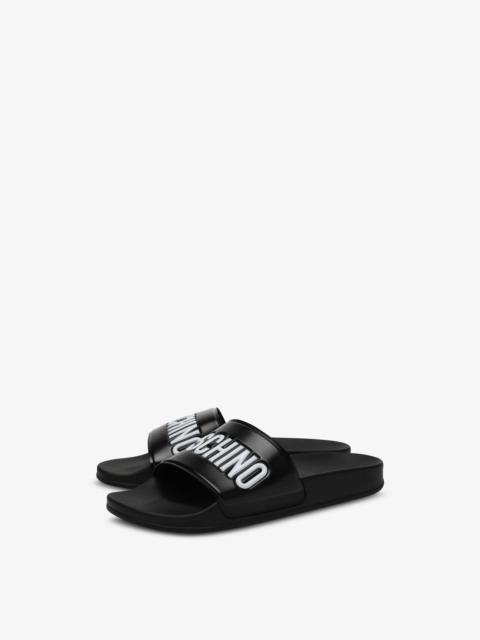 Moschino PVC POOL SLIDES WITH LOGO