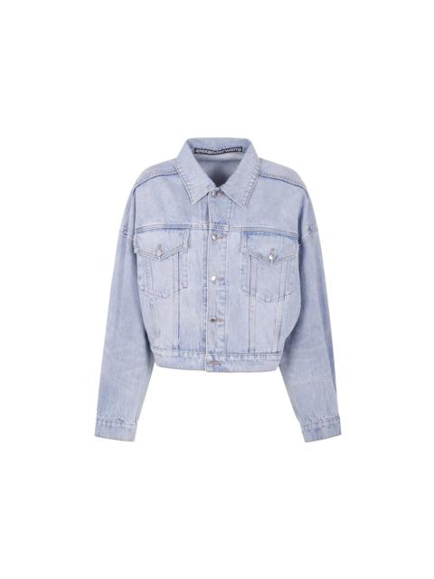 Alexander Wang Alexander Wang Clip Trucker Jacket Vintage Bleach Blue