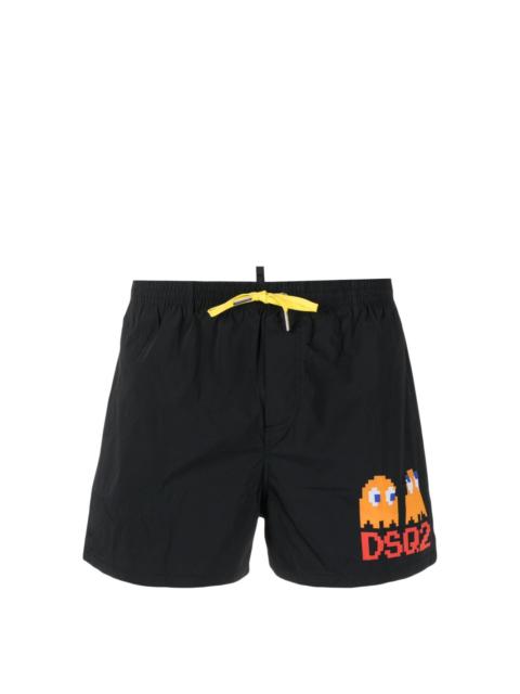 x Pac-Man logo-print swim shorts