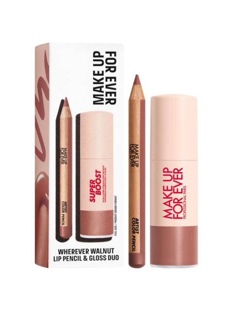 Make Up For Ever Mini Artist Color Pencil Lip Liner & Full Size Super Boost Lip Gloss Kit