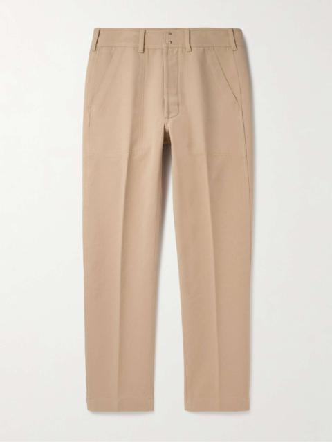 Straight-Leg Cotton-Twill Trousers