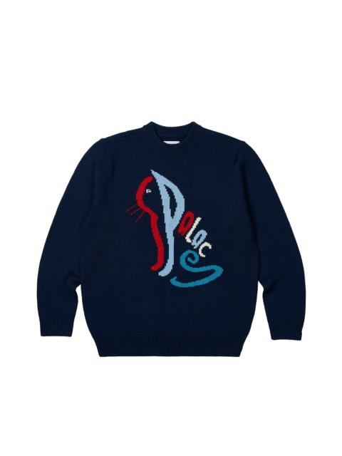 PALACE PALACE CAT KNIT NAVY | REVERSIBLE