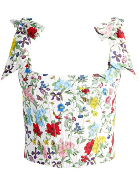 Alice + Olivia Clara bow-strap top
