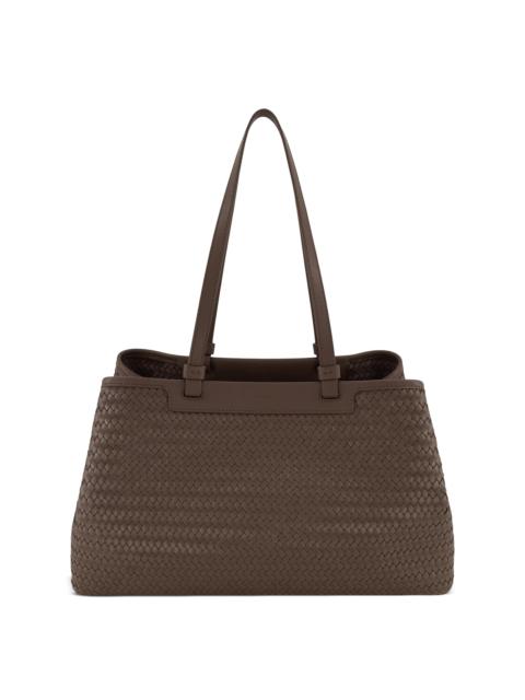 Vince Women's Marin Woven Leather Tote Bag - Date