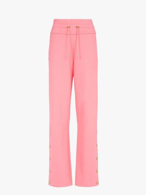 Balmain Salmon pink eco-designed cotton sweatpants