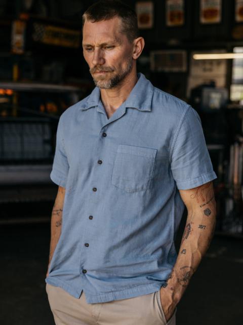 HIROSHI KATO The Wrench Double Gauze Organic Cotton Shirt - Matte Blue