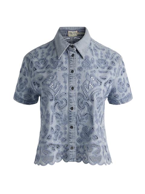 Alice + Olivia LANE DENIM BUTTON DOWN