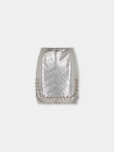 rabanne SHORT SKIRT IN MESH