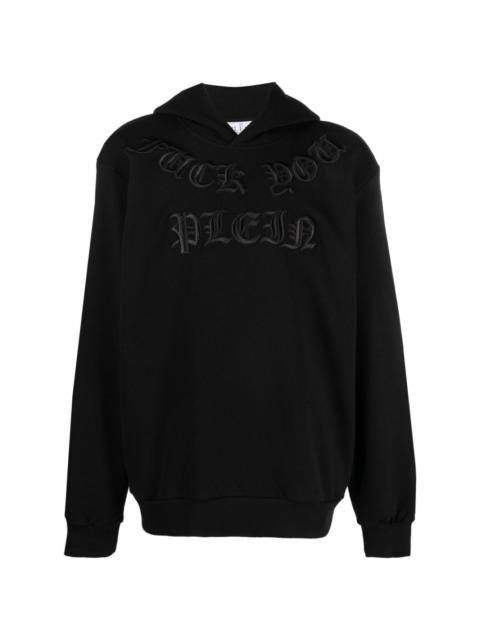 PHILIPP PLEIN Gothic Plein logo-embroidered hoodie