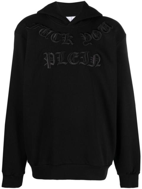 PHILIPP PLEIN Gothic Plein logo-embroidered hoodie