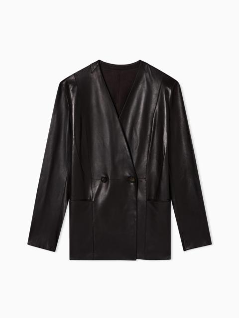 ASV RAW-CUT GLOVE-QUALITY LAMBSKIN NAPPA LEATHER BLAZER