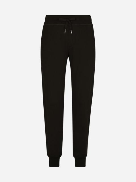 Dolce & Gabbana Jersey jogging pants with branded tag