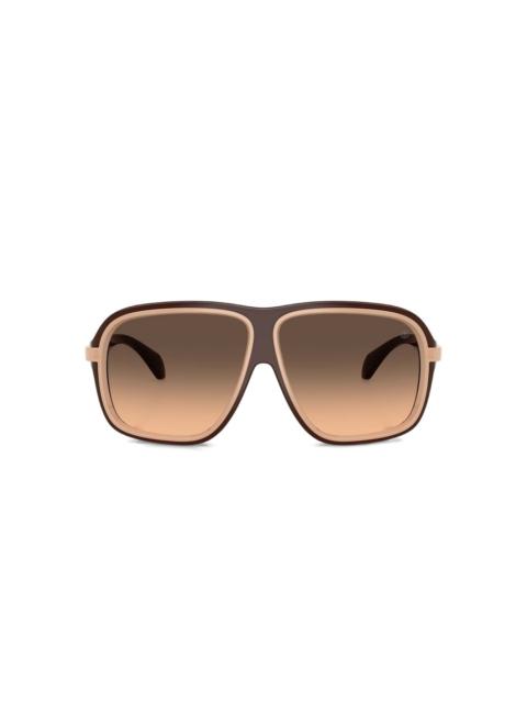 Moncler two-tone pilot-frame sunglasses