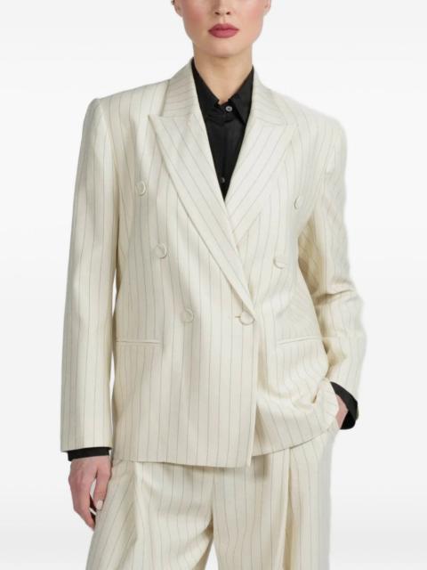 THE SEI pinstriped double-breasted blazer