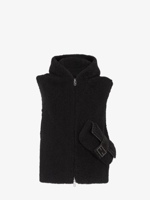 FENDI Black shearling vest