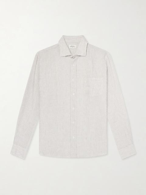 Hartford Paul Striped Linen Shirt