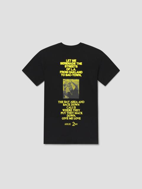 AGOLDE AGOLDE X TUPAC BAY AREA SHORT SLEEVE TEE IN BLACK