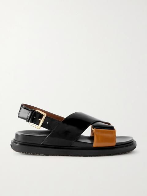 Marni Fussbett Two-tone Leather Slingback Sandals