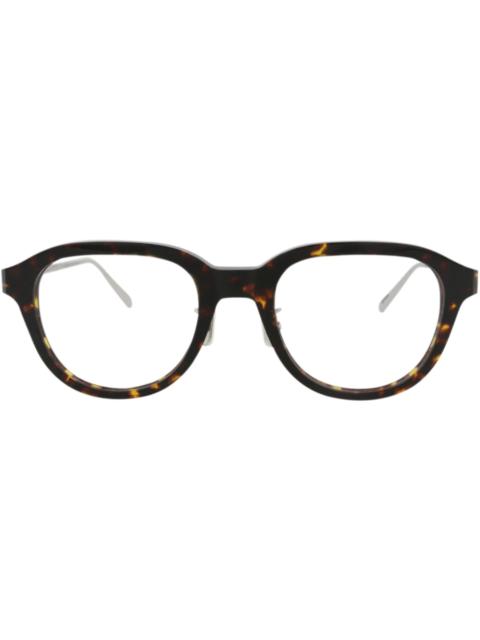 Berluti Berluti Round-Frame Titanium Optical Frames Havana Silver Transparent (BL50014U-51-052)