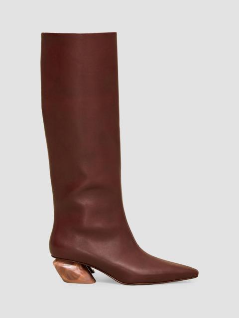 Cult Gaia Women's City 45MM Leather Knee-High Boots - Dark Winter Plum