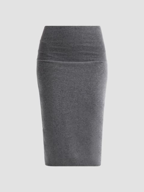 Stella McCartney Women's Wool Body-Con Midi Skirt - Dark Grey Melange
