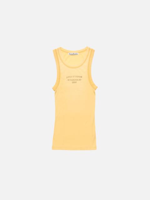 Acne Studios Sprayed logo tank top - Light yellow