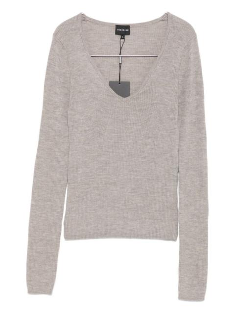 HERSKIND v-neck ribbed sweater