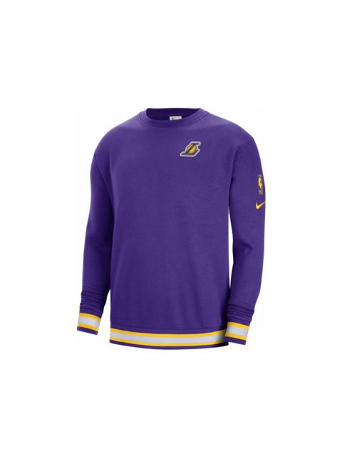 Nike NBA Los Angeles Lakers Courtside Fleece Loose Fit Sweatshirt Purple