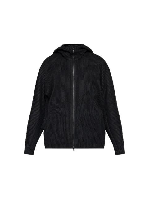 ISSEY MIYAKE NOVEMBER AW25 WICKERWORK MESH BLOUSON - BLACK