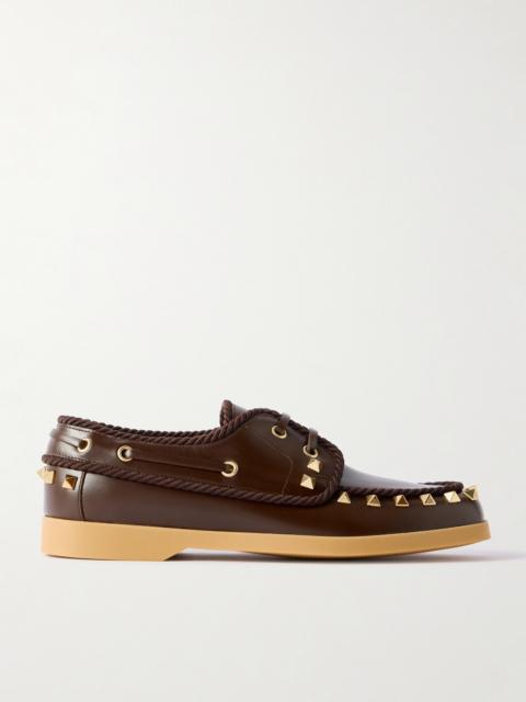 Valentino Palm Avenue Studded Leather Loafers