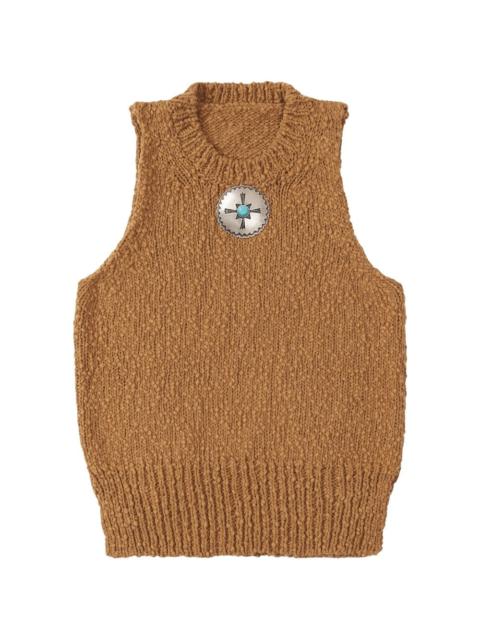 FORTELA Concho ribbed knit tank top