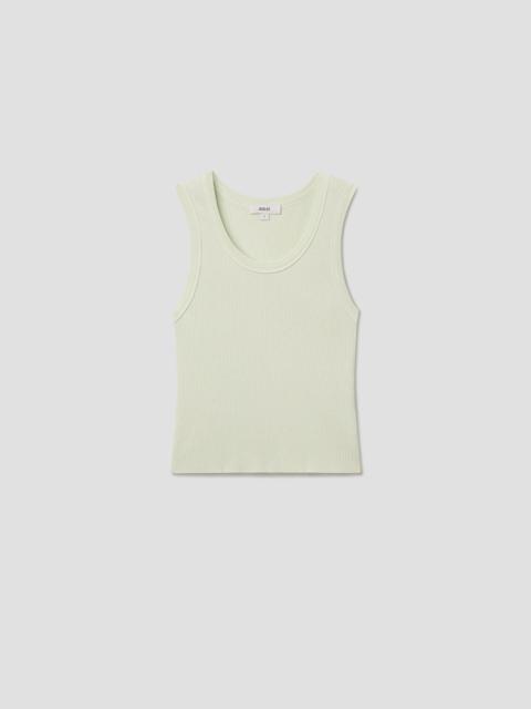 AGOLDE SHRUNKEN POPPY TANK IN MINT CREAM