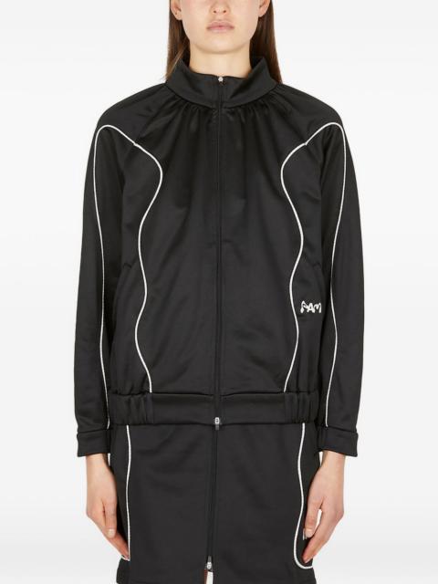 Perks and Mini graphic logo embroidery jacket