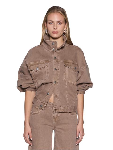 Ksubi RELAX FUNNEL NECK TRUCKER JACKET STONE TAN
