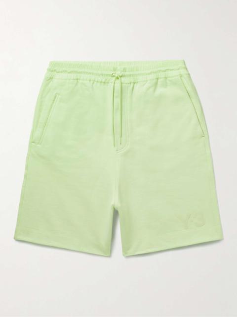 Y-3 Wide-Leg Logo-Print Cotton-Jersey Drawstring Shorts