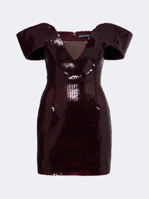 David Koma Sequined off-shoulder minidress
