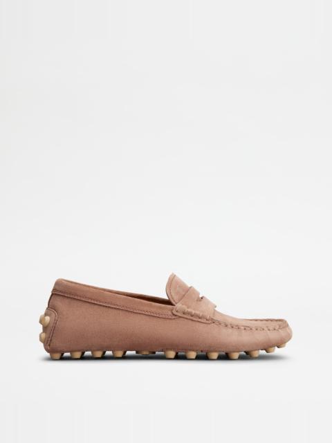 Tod's GOMMINO BUBBLE LOAFERS IN SUEDE - PINK