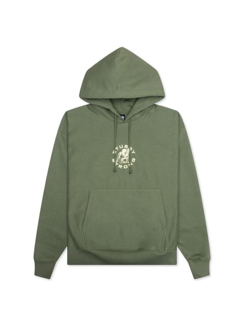 Stüssy Stussy Outline Zip Hoodie 'Olive' | goat | REVERSIBLE