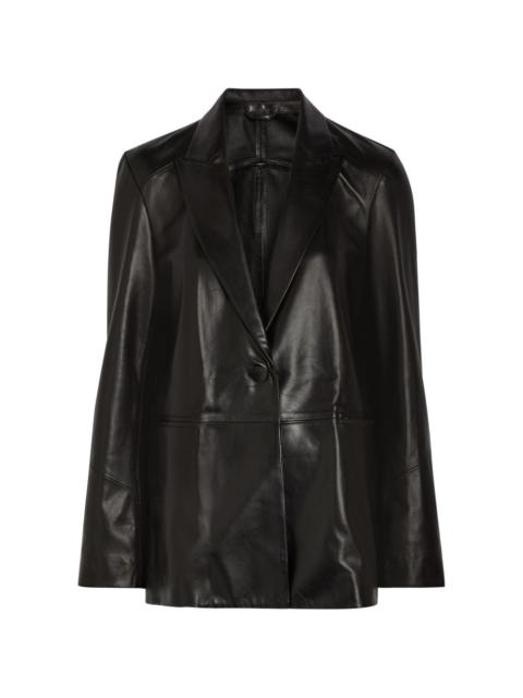 NOUR HAMMOUR Arden polished leather jacket