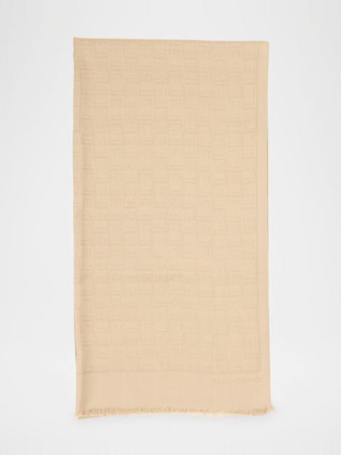 FERRAGAMO Safari Monogram Silk Wool Scarf