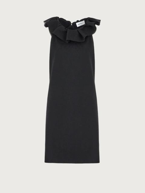FERRAGAMO DRESS WITH RUFFLE DETAIL