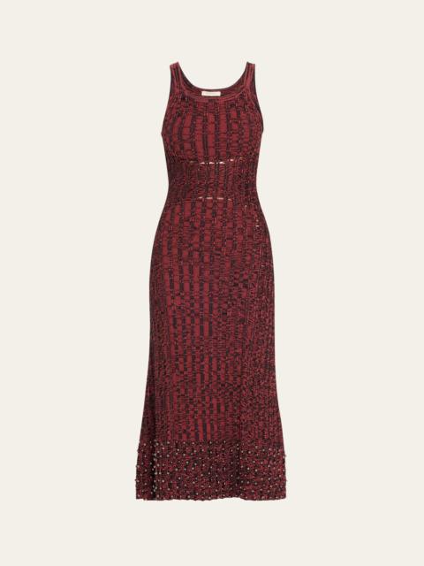diotima Samedi Rib Two-Tone Studded Dress