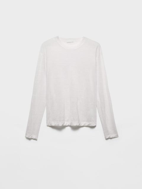Prada Long-sleeved linen and silk sweater