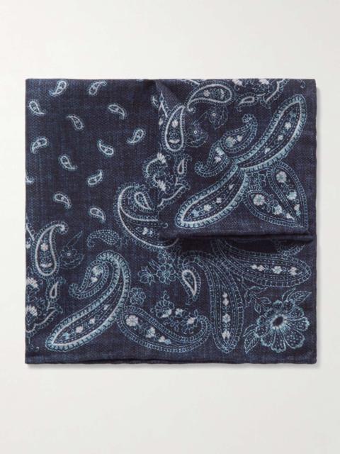Brunello Cucinelli Paisley-Print Silk Pocket Square