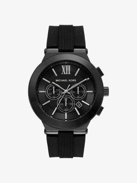 MICHAEL KORS Oversized Billie Black-Tone and Silicone Watch