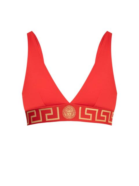 VERSACE Greca-detail bikini top