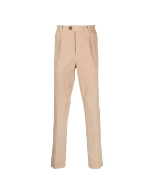 Tapered twill chino trousers
