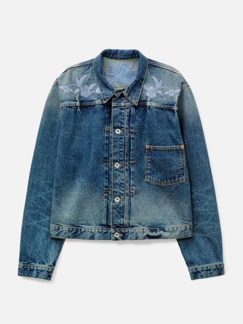 KENZO 'KENZO WILDFLOWER' CROPPED PLEATED TRUCKER JACKET