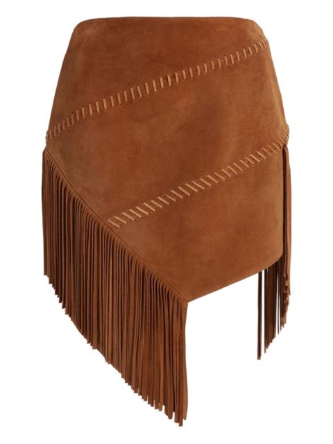 COPERNI suede asymmetric skirt